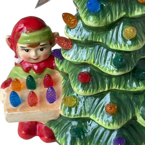 Mr. Christmas
10” Santa & elf Nostalgic Ceramic led lighted Tree NWT - Picture 5 of 15